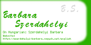 barbara szerdahelyi business card